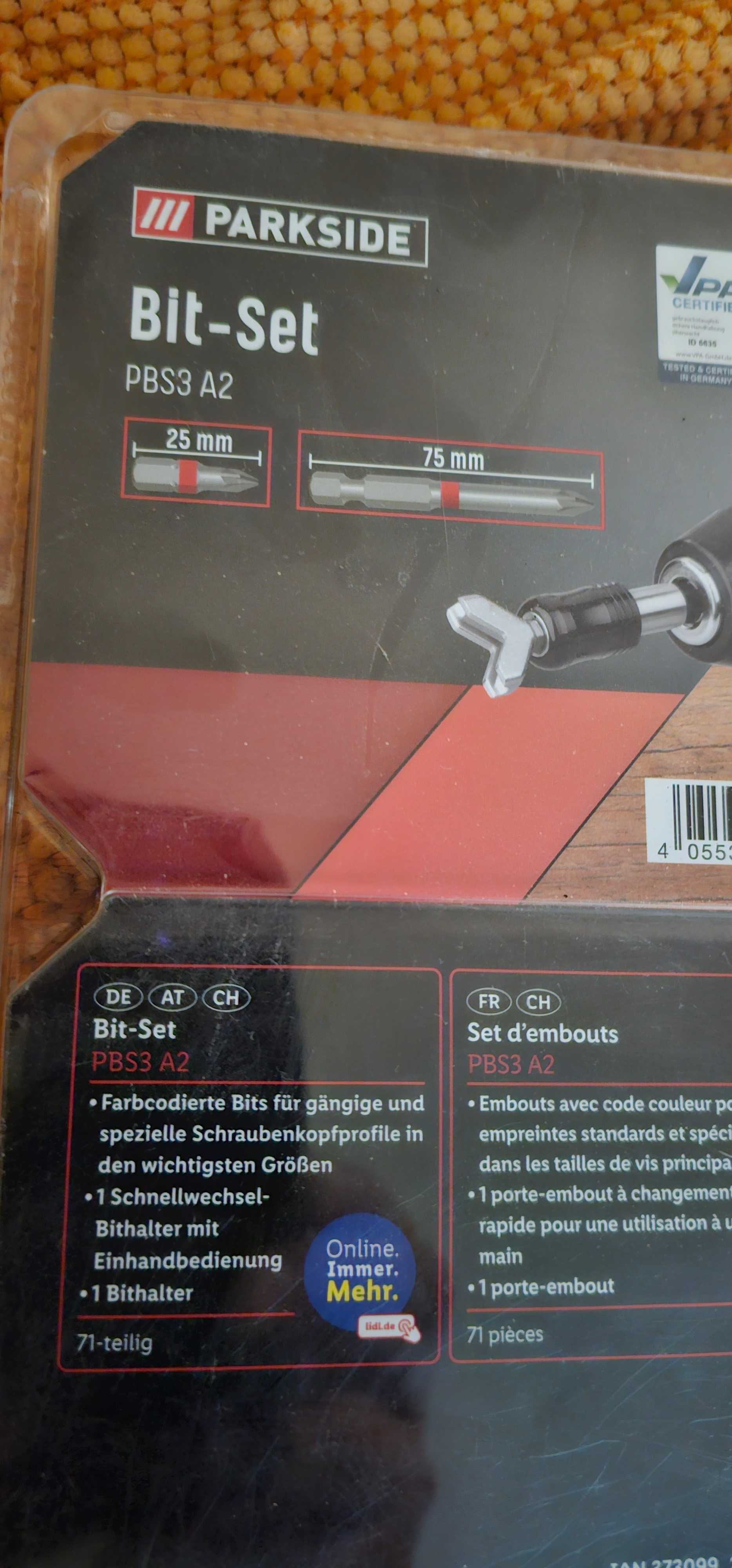 Parkside Bit Set (PBS3 A2, 71 Piece) NOU