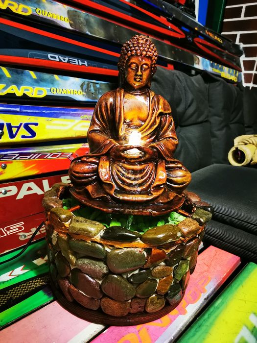 Vand decor zeu Buddha fantana arteziana cu lumina