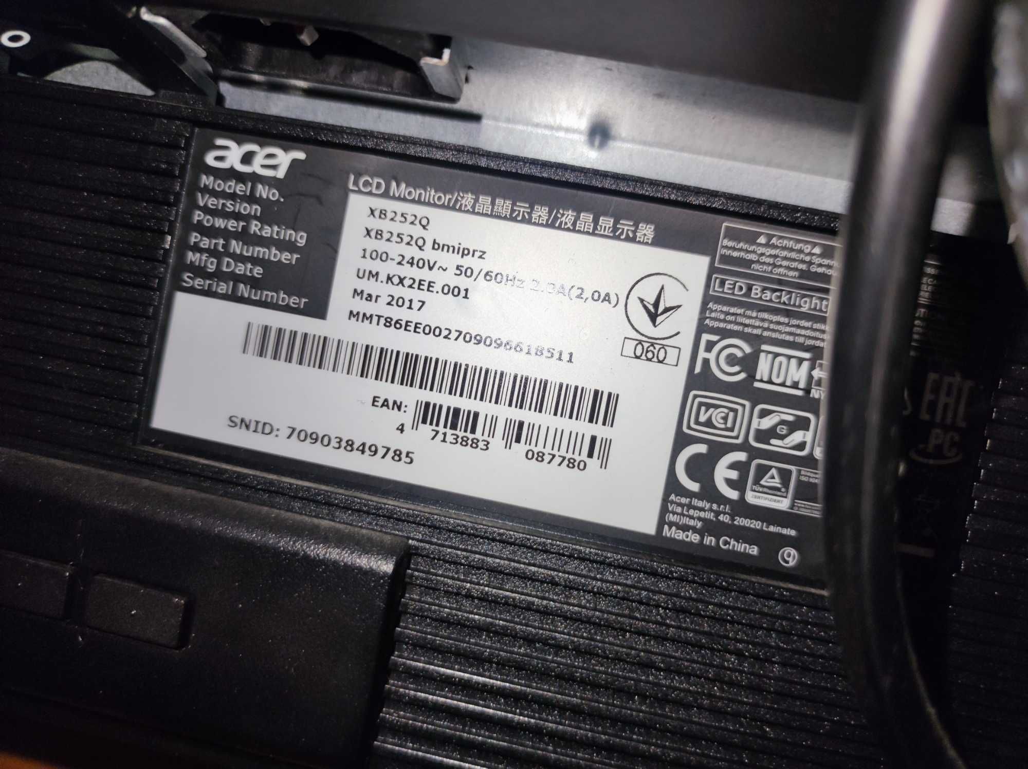 Монитор 24.5" Acer XB252Q - UM.KX2EE.001