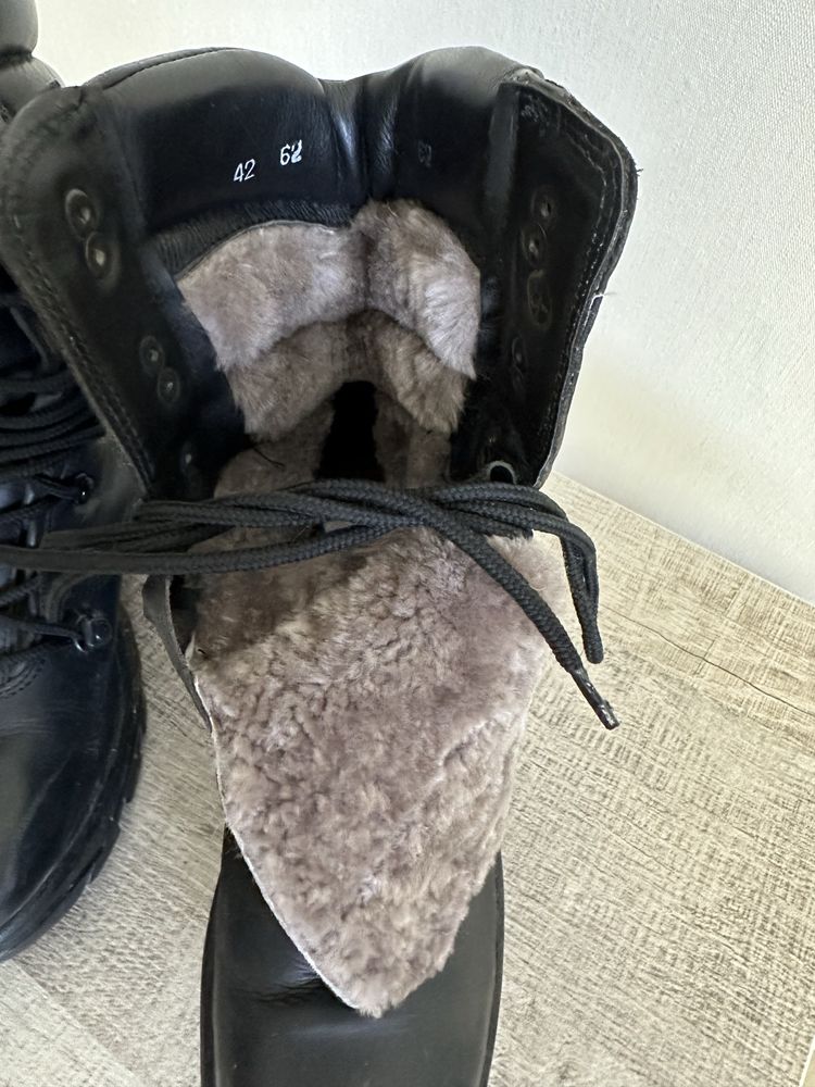 Зимние ботинки с высокими берцами Garsing кожа/овчина р.42