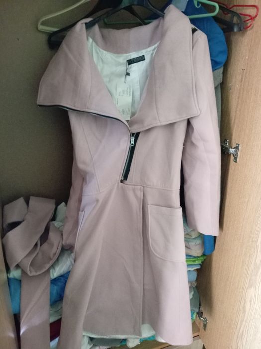 Дамско палто "Metamorphoza" цвят пудра