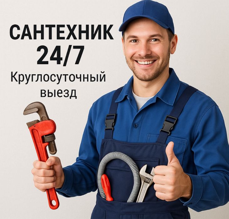 Сантехник на вызов с горантией на работу
