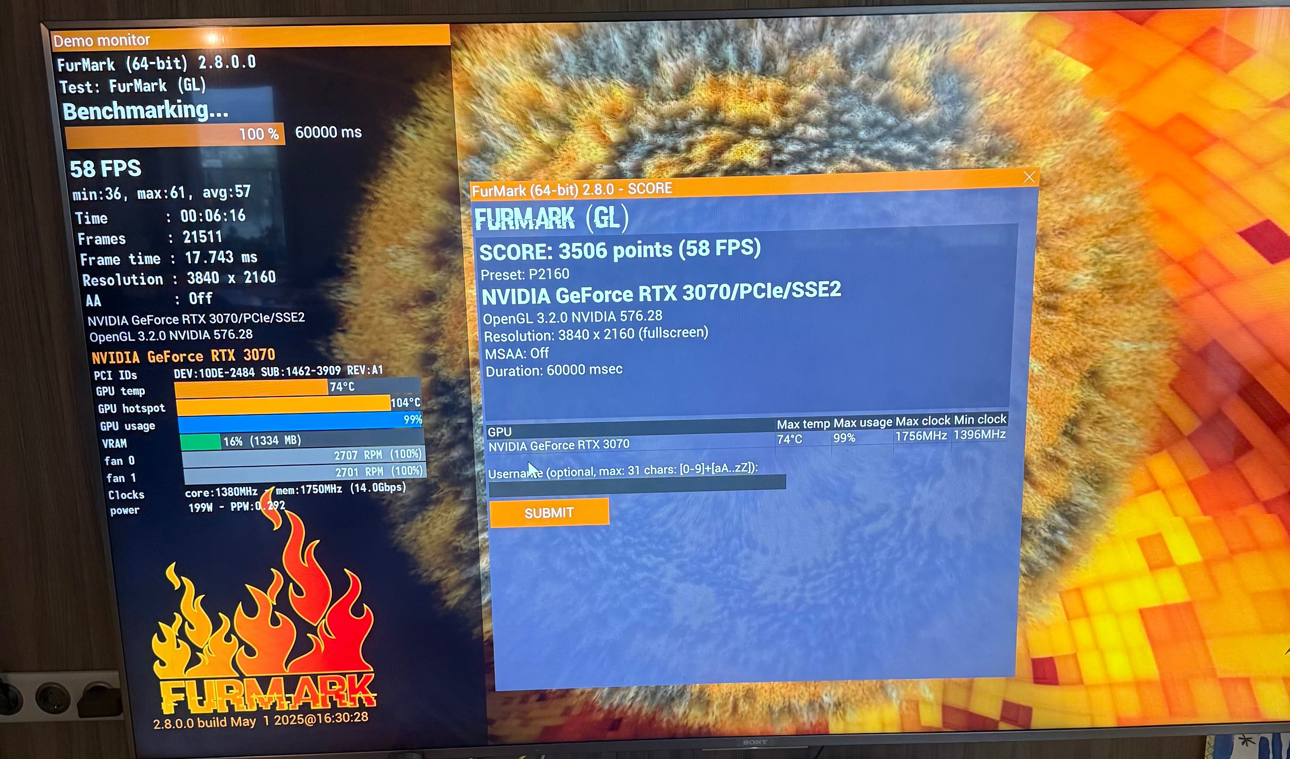 RTX 3070 MSI Ventus 2x 8GB