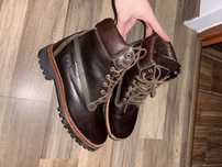 Ghete Timberland barbati din piele integral+sireturi piele intoarsa