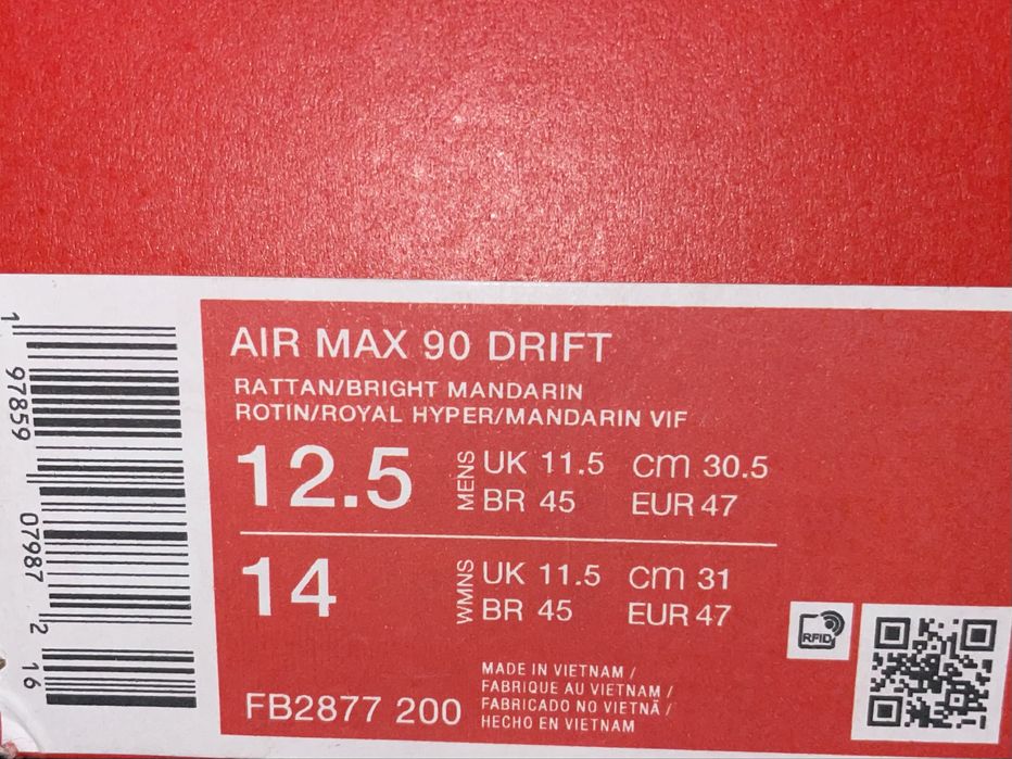 Nike Air Max 90 Drift  30.5см