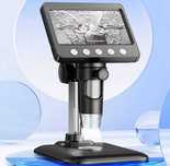 Microscop digital cu display de 4.3", 8 leduri si baterie incorporata