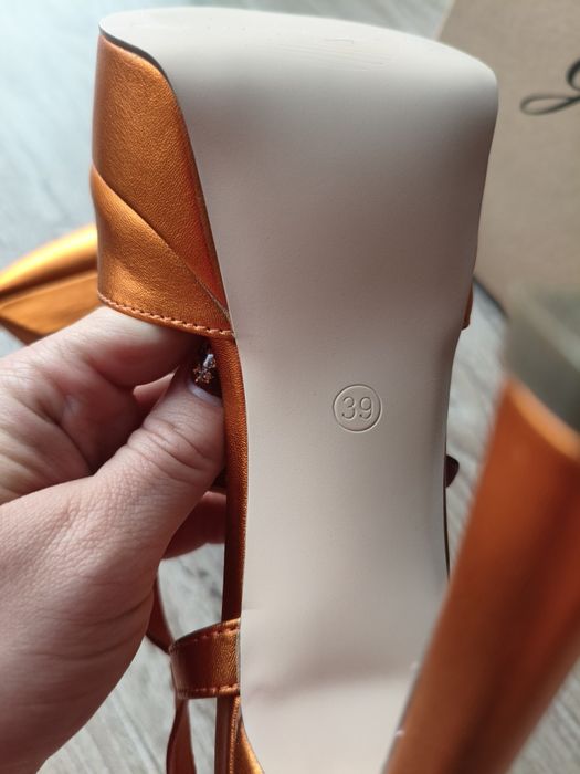 GENSHUO Sandale cu platformă și toc înalt pentru femei, mărimea 39 EU