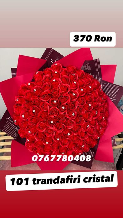 Buchet 19 trandafiri sapun si alte marimi