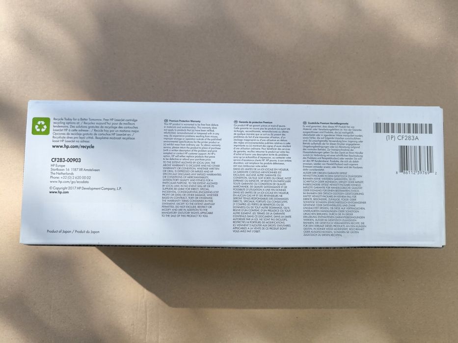 Vand Cartus ORIGINAL HP CF 283A, HP 83A, toner negru