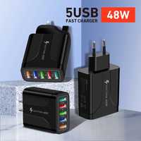 Adaptor Incarcare Fast Charger 4 Usb si Afisaj