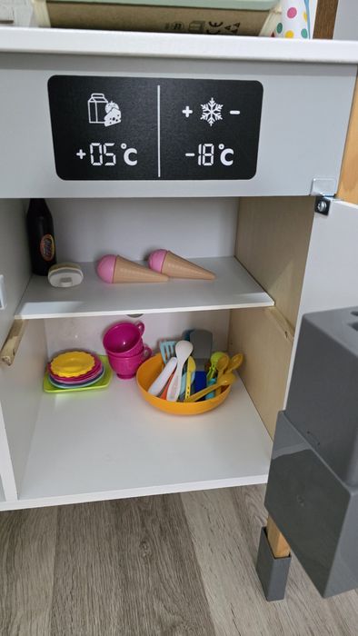 Vand bucătărie copii din lemn cu accesorii incluse