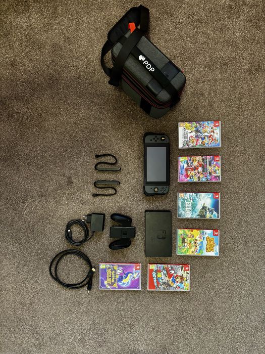 Nintendo Switch V2 – pachet complet cu accesorii și jocuri