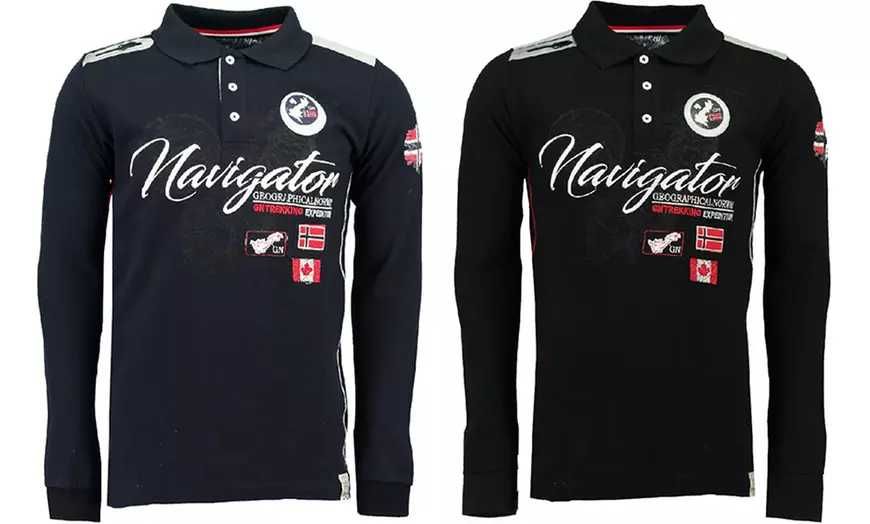 Bluza barbati maneca lunga polo Geographical Norway NOUA!