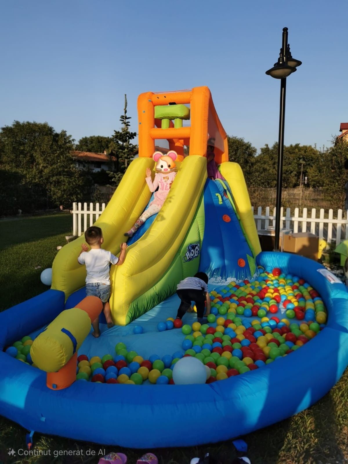 Tobogan trambulina piscina castel gonflabil , cu sau fara apa (3-7ani)
