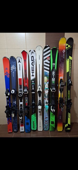 Schiuri/ski copii-adulți 70 - 180cm/clapari, casca