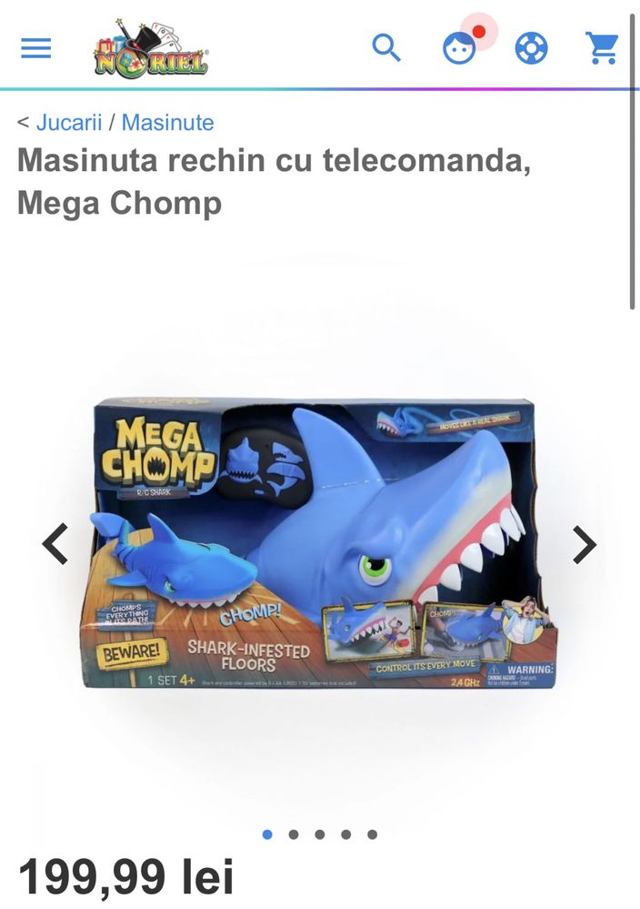 Masinuta rechin cu telecomanda, Mega Chomp