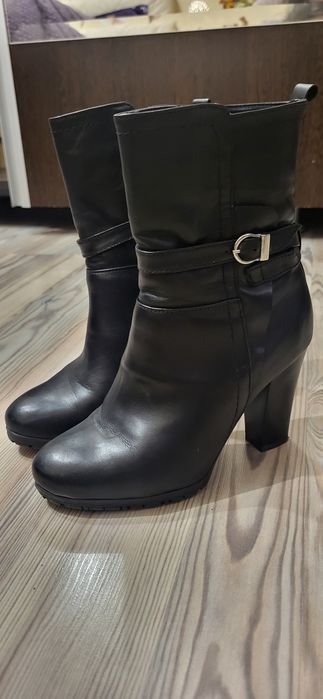 Ghete cu toc piele naturala