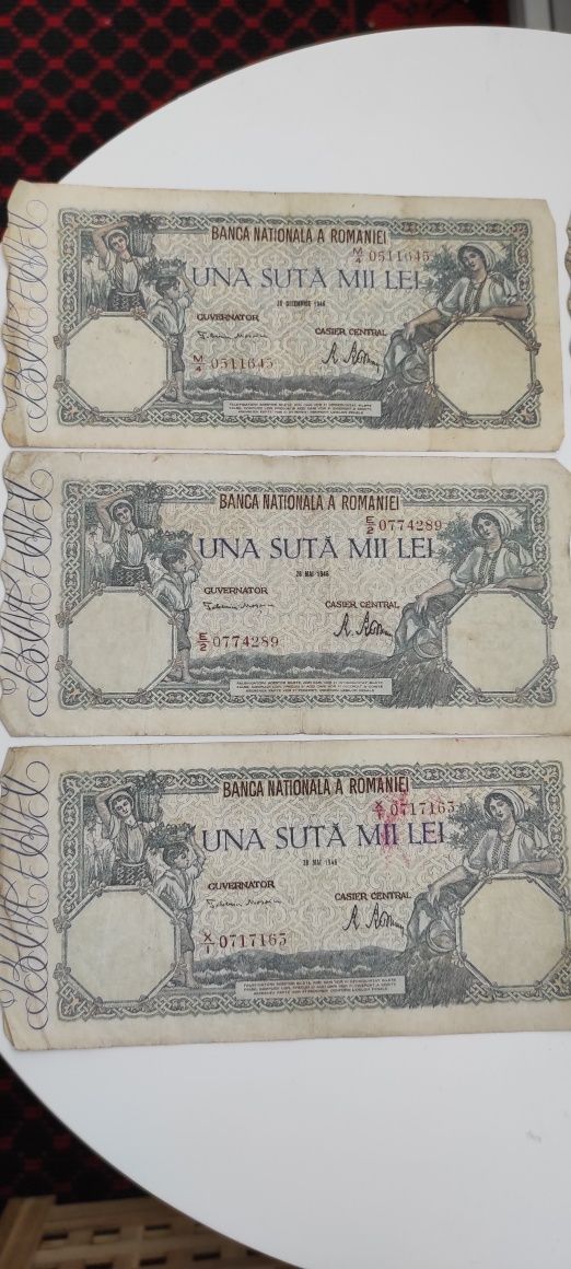 Bacnote vechi "una suta mii" (100.000 lei, 1946)