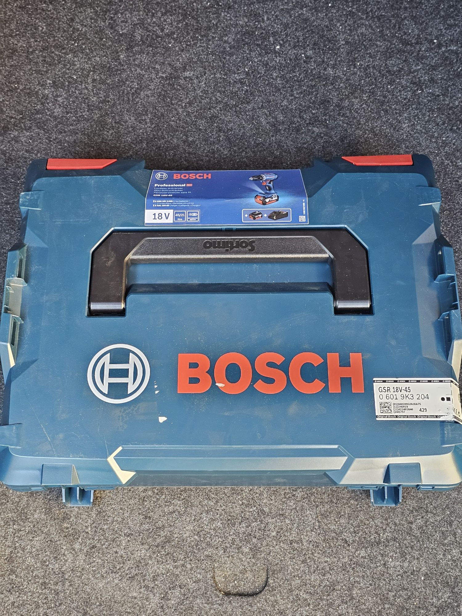 Masina de gaurit, Bosch, GSR 18V-45, Cu acumulator/burghiu, Albastru