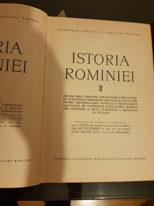 Vand Istoria romaniei editie 1960 -4 volume