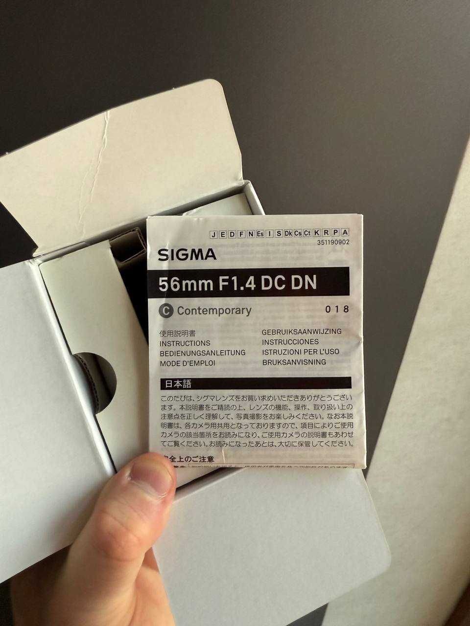Объектив Sigma 56mm F1.4 (Ташкент)