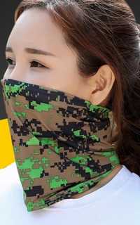 Eșarfă camuflaj tactica mătase cu poliester protecție solara și masca