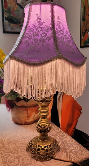 Lampă bronz de noptieră Art Deco