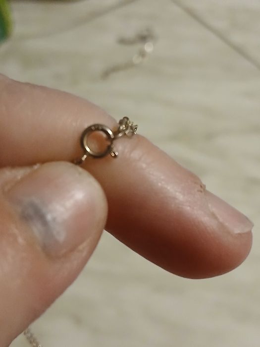 Lănțișor argint suflat cu aur