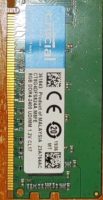 Оперативная память ОЗУ 8ГБ DDR-4 2400МГц