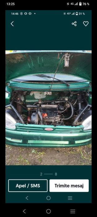 Mașina microca  funcțional are doar talon preț fix nu schi