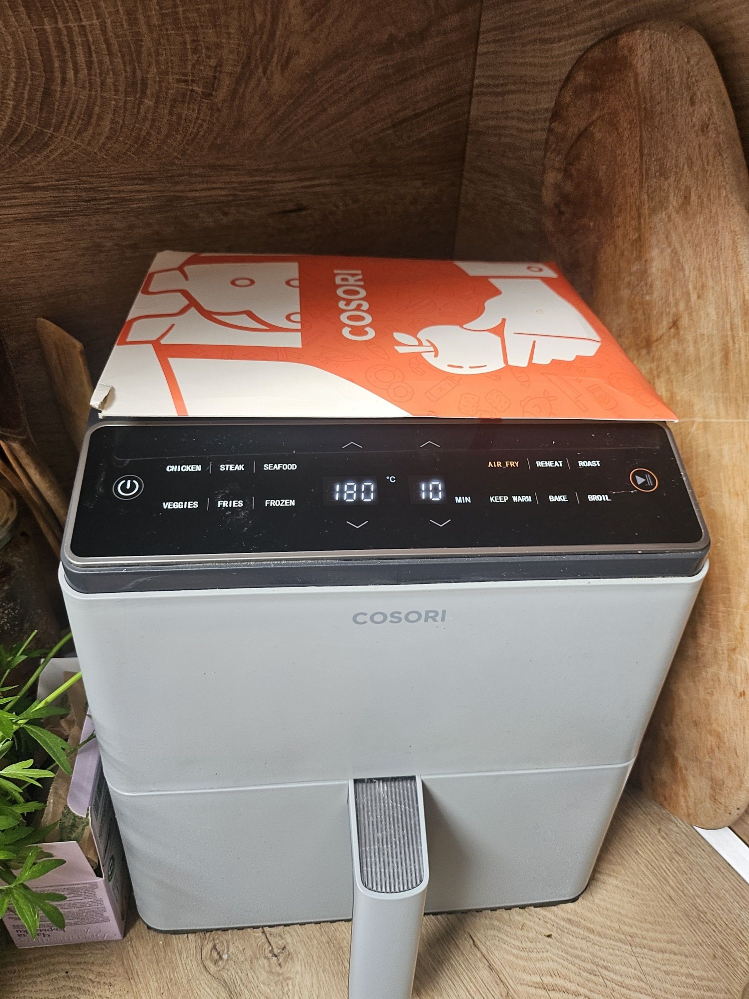 Фритюрник с горещ въздух Cosori - Dual Blaze XXXL, 1750W, 6.4 l, сив
