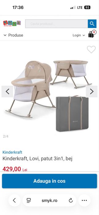 Patut Kinderkraft, Lovi, patut 3in1, bej