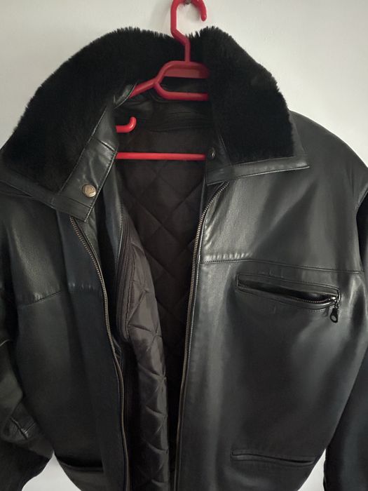 Geaca barbati din piele naturala 2 in 1