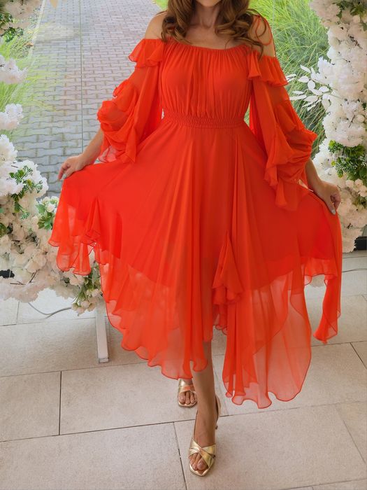 Rochie din mătase naturală Rozalia Bot