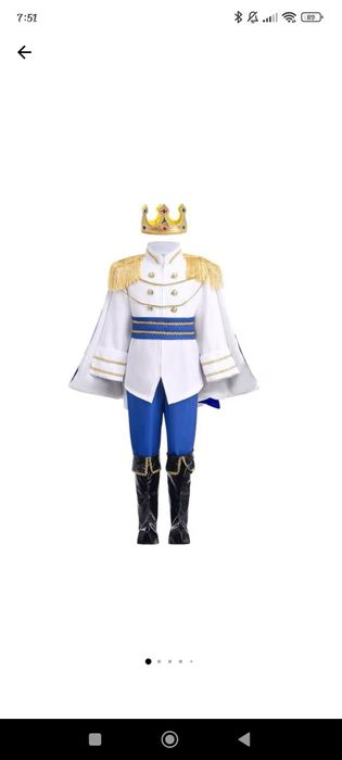 Costum de prinț 9-10 ani, mărime 140-146 cm înălțime