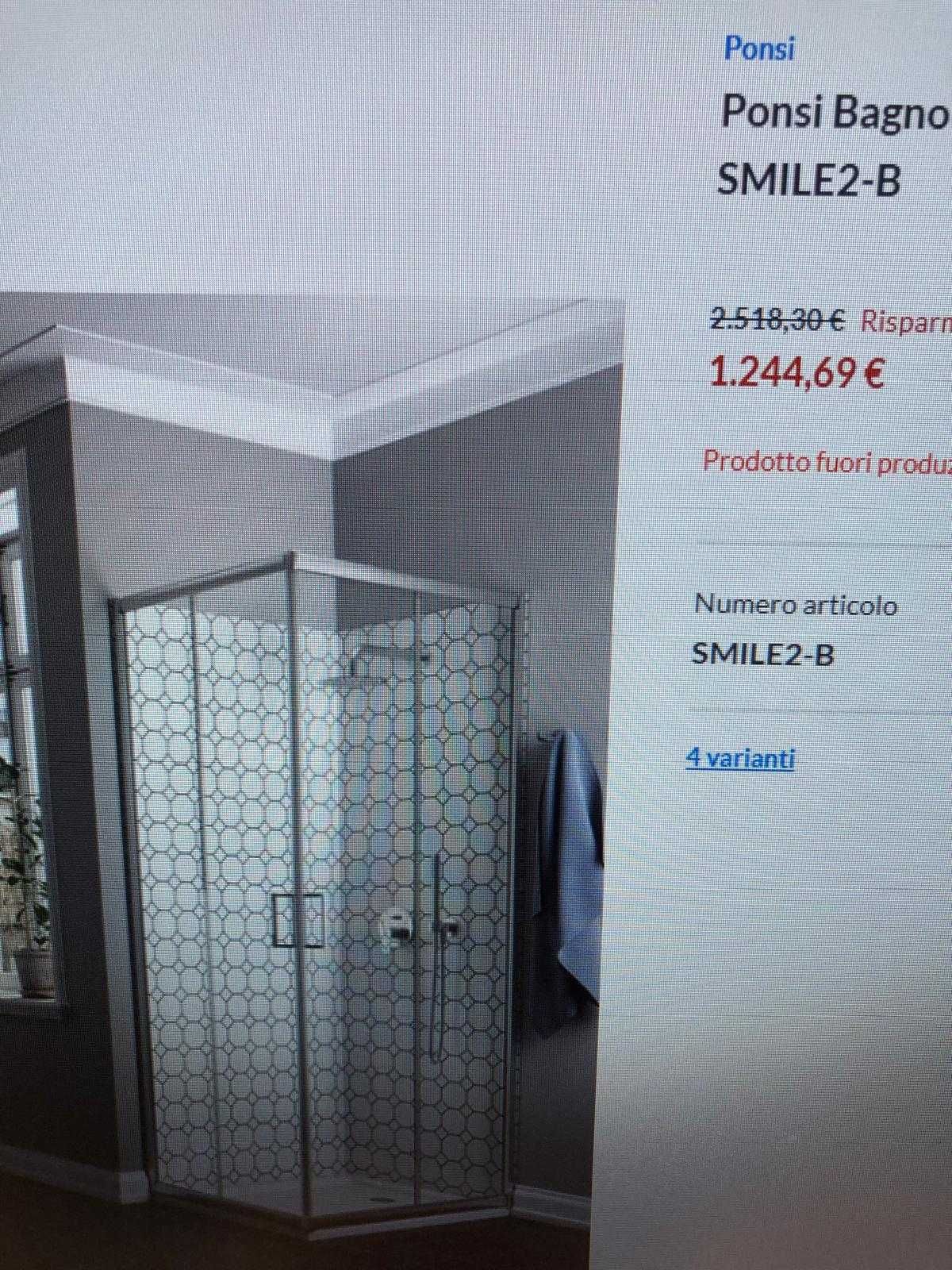 Cabina dus  sticla securizata  + cadita compozit noua ITALIA PONSI