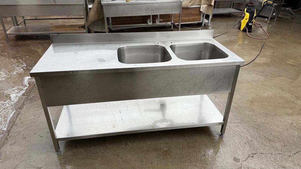 Spălător dublu triplu inox gros 1,2 mm
