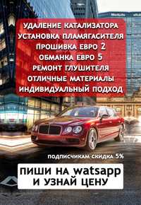 ремонт глушителя удаление катализатора замена гофры обманка