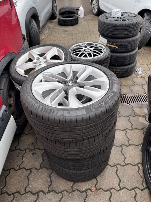 Продавам оригинални джанти за Opel Adam + гуми Continental 215/45 R17