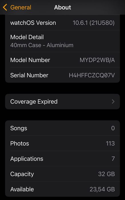 Apple Watch SE 1st gen 40mm