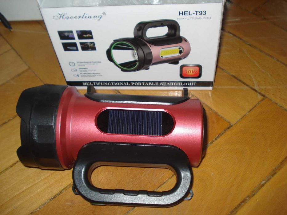 Lanterna de mana 30w cu acumulator 20000 pentru drumetii pescuit