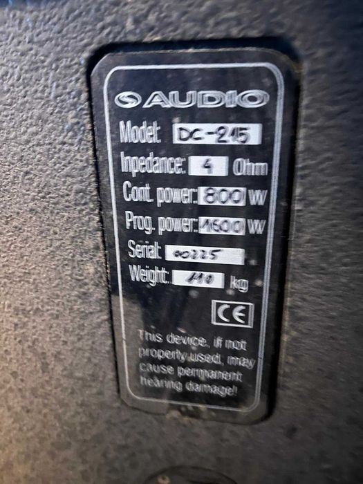DC‑215 4Ω – 800W cont / 1500W prog –  boxe profesionale