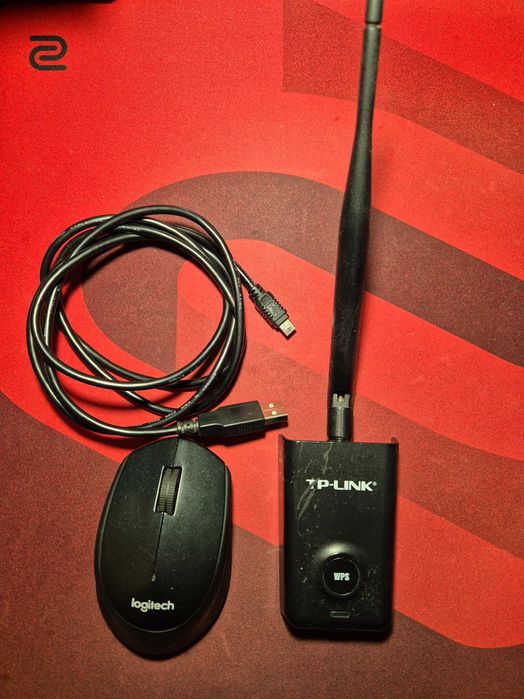 Adaptor wireless TP-LINK TL-WN7200ND 150Mbps+Mouse Logitech M330