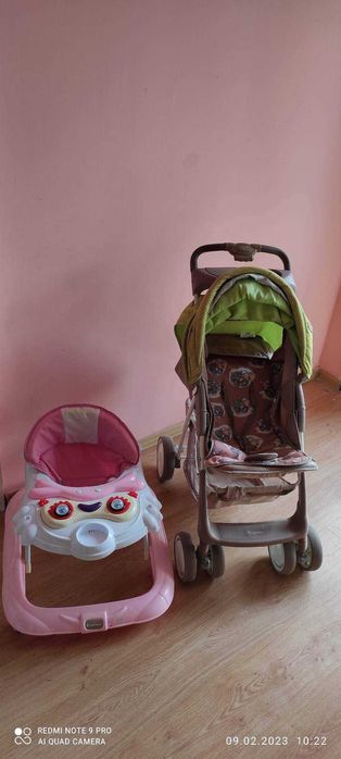 Детска Бебешка количка и проходилка