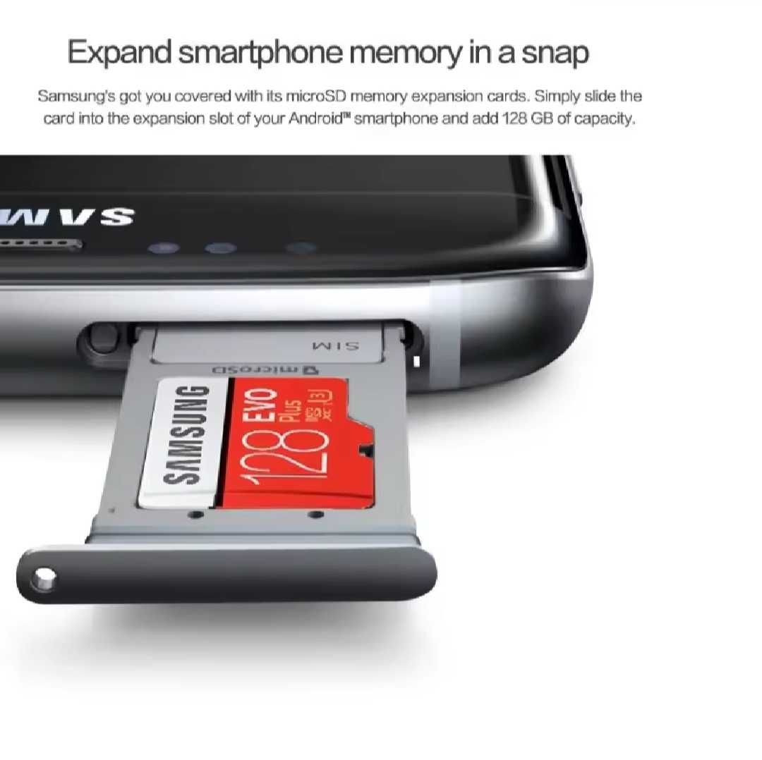 Оригинална SD мемори/памет/  карта Samsung 128gb
плюс мемори адаптер
