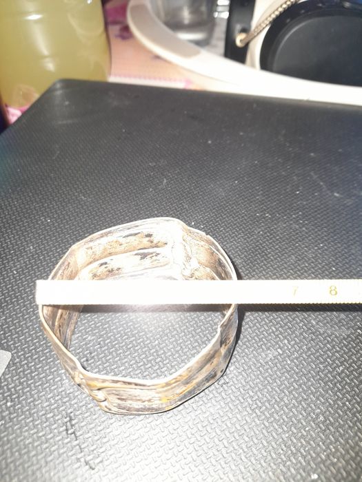 Obiect vechi din alamă placat cu argint