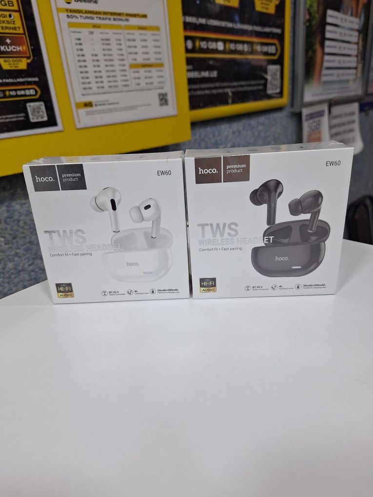 Airpods Hoco, Borofone, premium mahsulotlari.