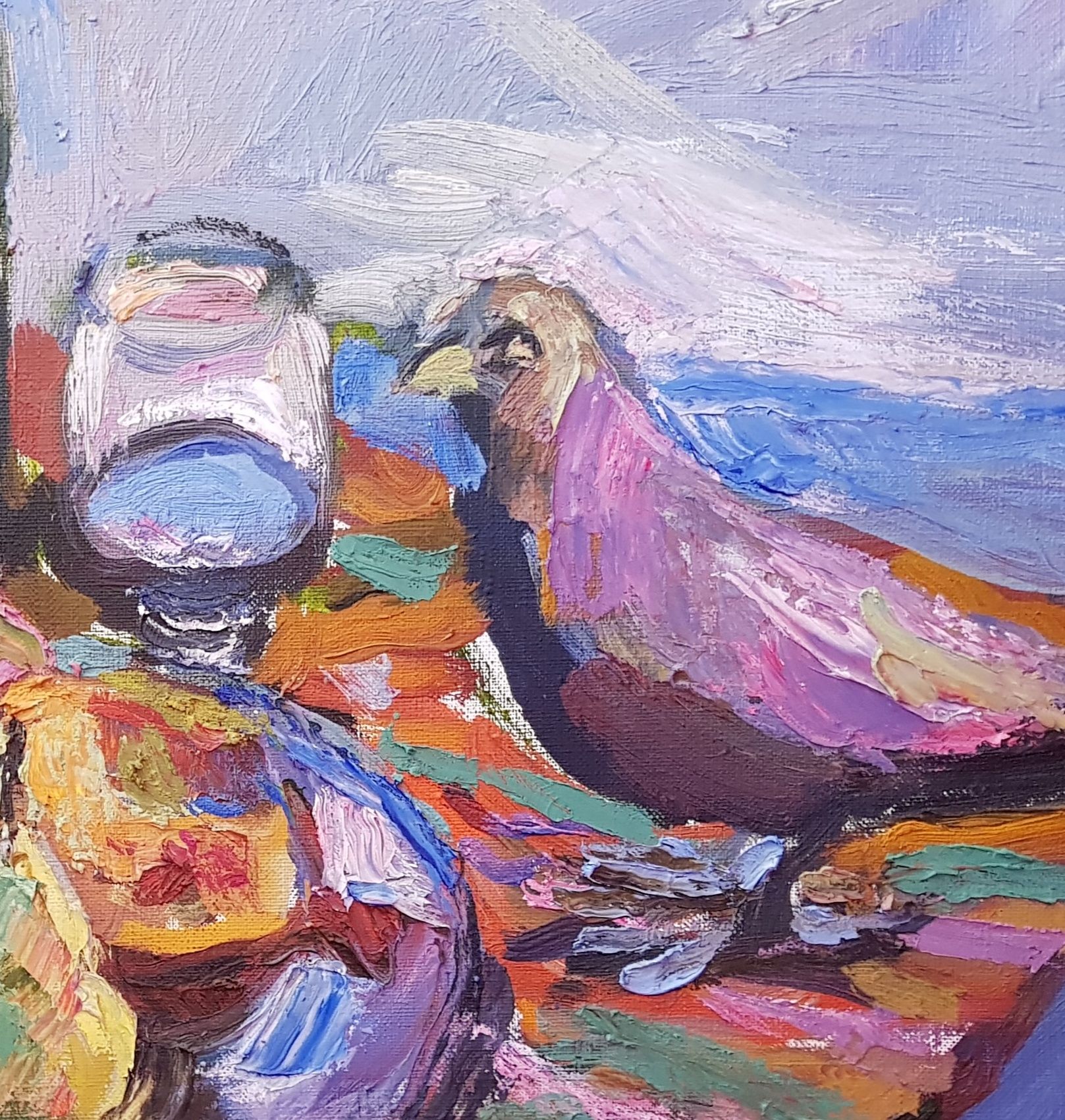Картина Лилии Ким "Натюрморт с птицей "