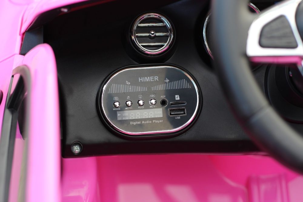 Masinuta electrica pentru copii Mercedes C63 AMG , Music player #Pink