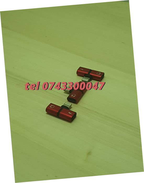 Mini Adaptor Lightning Splitter Pentru Casti Si Incarcare Pentru Di